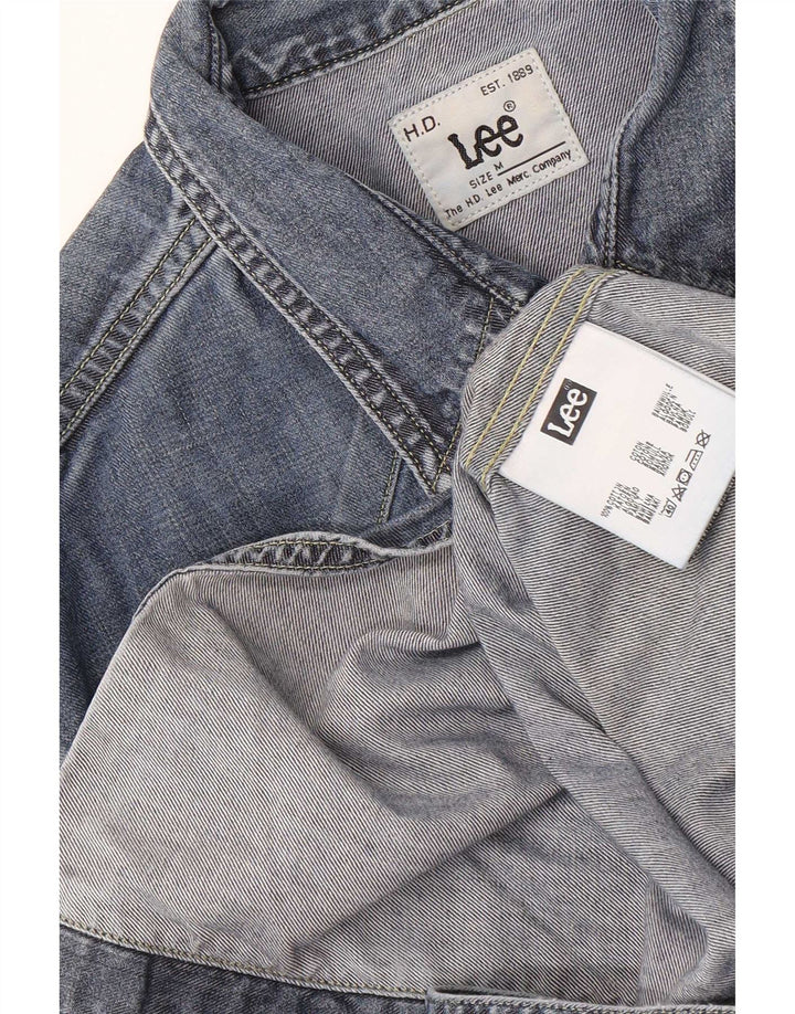 Lee Mens Denim Shirt Medium Blue Cotton