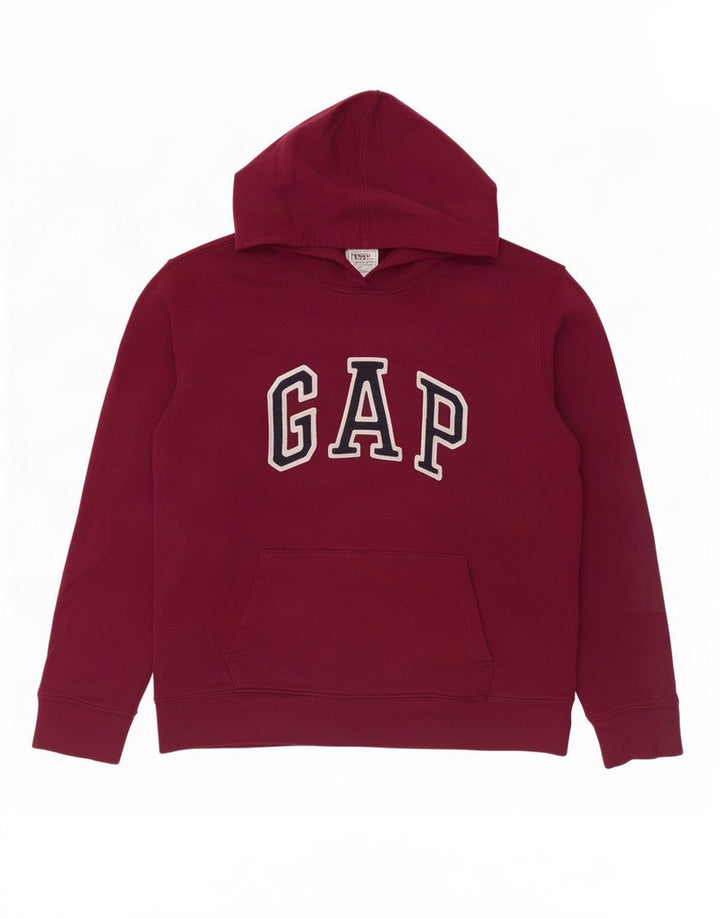 Gap Womens Graphic Hoodie Jumper UK 12 Medium Purple Polyester