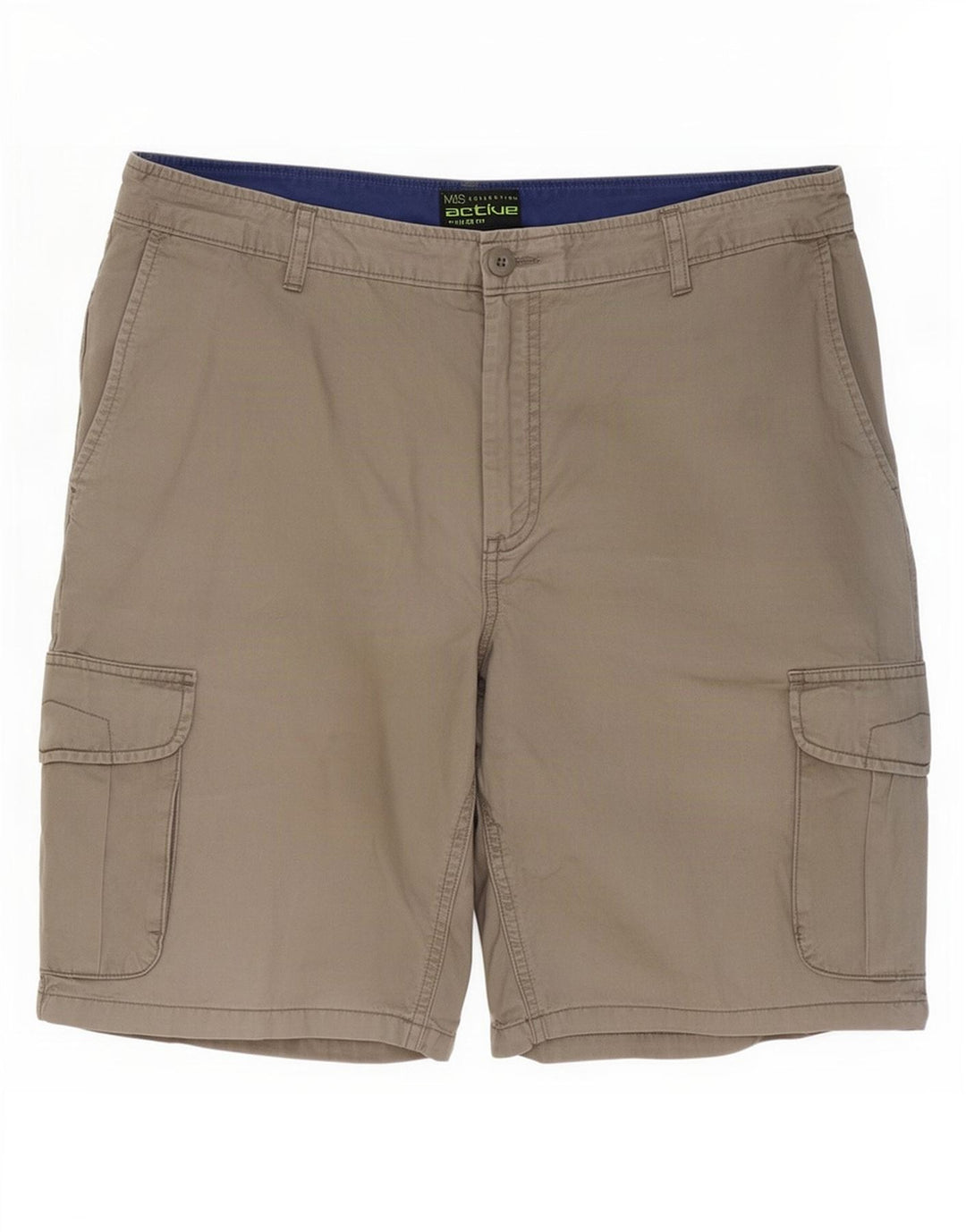 Marks & Spencer Mens Regular Fit Cargo Shorts W36 Large Grey