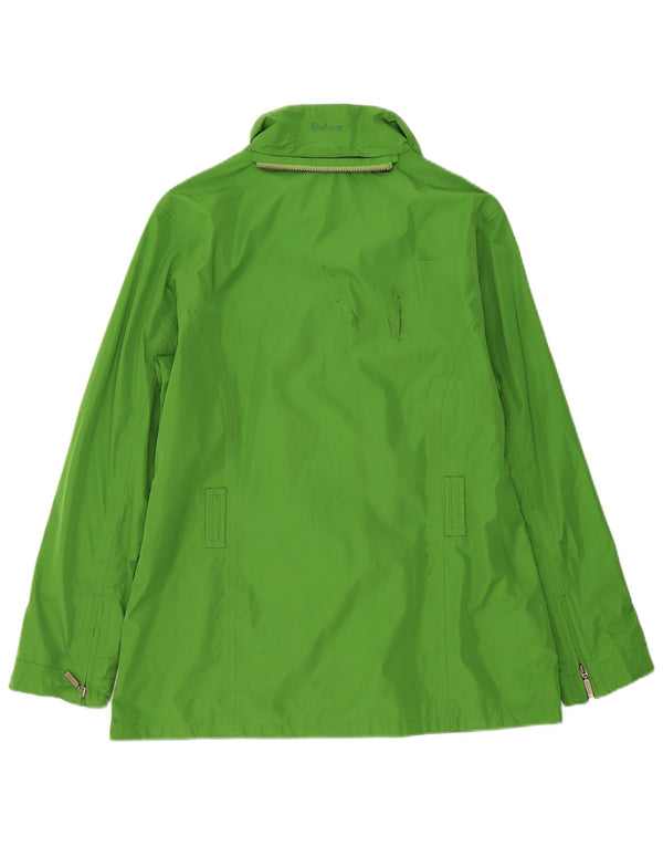 Barbour Womens Rain Jacket UK 16 Large Green Polyester