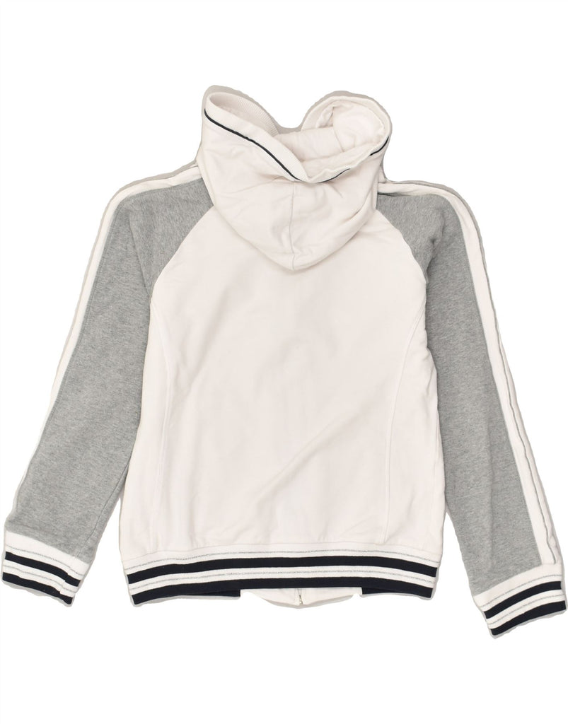 CHAMPION Girls Zip Hoodie Sweater 9-10 Years Medium Off White Colourblock | Vintage Champion | Thrift | Second-Hand Champion | Used Clothing | Messina Hembry 