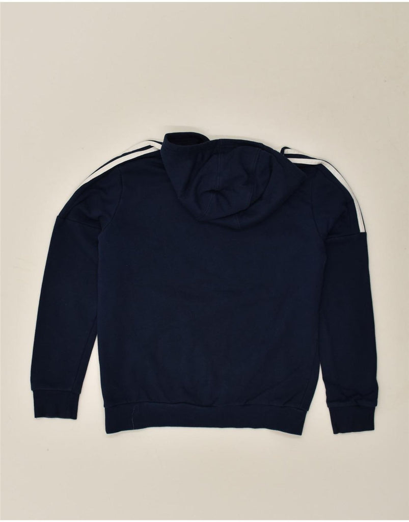 ADIDAS Boys Graphic Hoodie Jumper 13-14 Years Navy Blue Cotton | Vintage Adidas | Thrift | Second-Hand Adidas | Used Clothing | Messina Hembry 