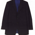 Marks & Spencer Mens 2 Button Blazer Jacket UK 44 XL Navy Blue Pinstripe