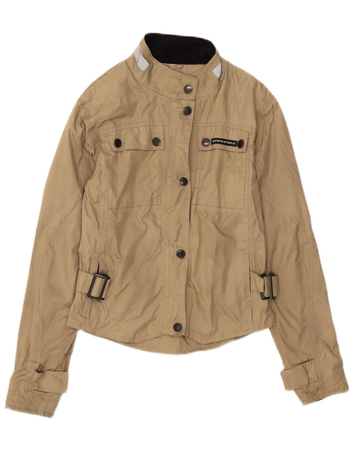 Tucano Urbano Womens Oversized Utility Jacket UK 6 XS Beige Polyester