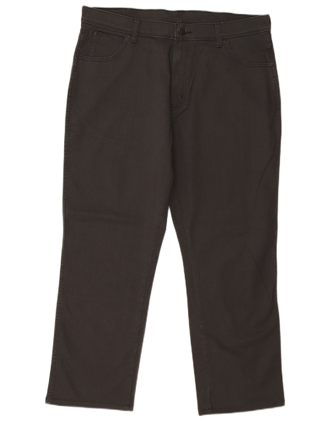 Wrangler Mens Straight Jeans W38 L30 Grey Cotton