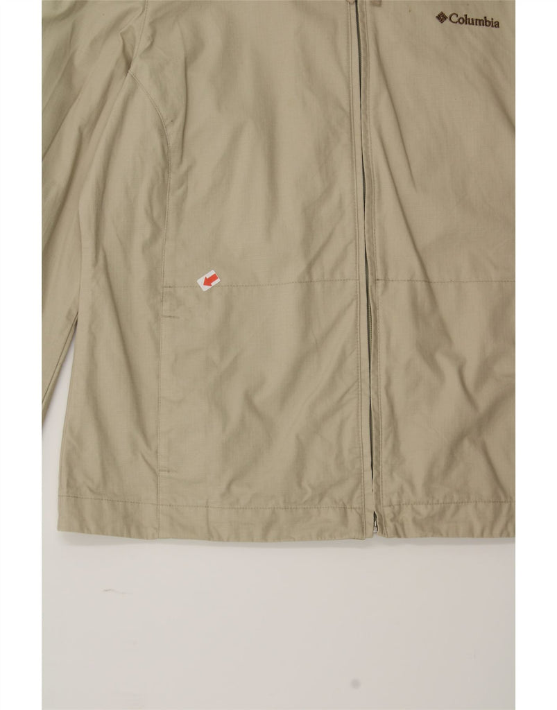 COLUMBIA Womens Hooded Bomber Jacket UK 16 Large Beige Cotton Vintage Columbia and Second-Hand Columbia from Messina Hembry 