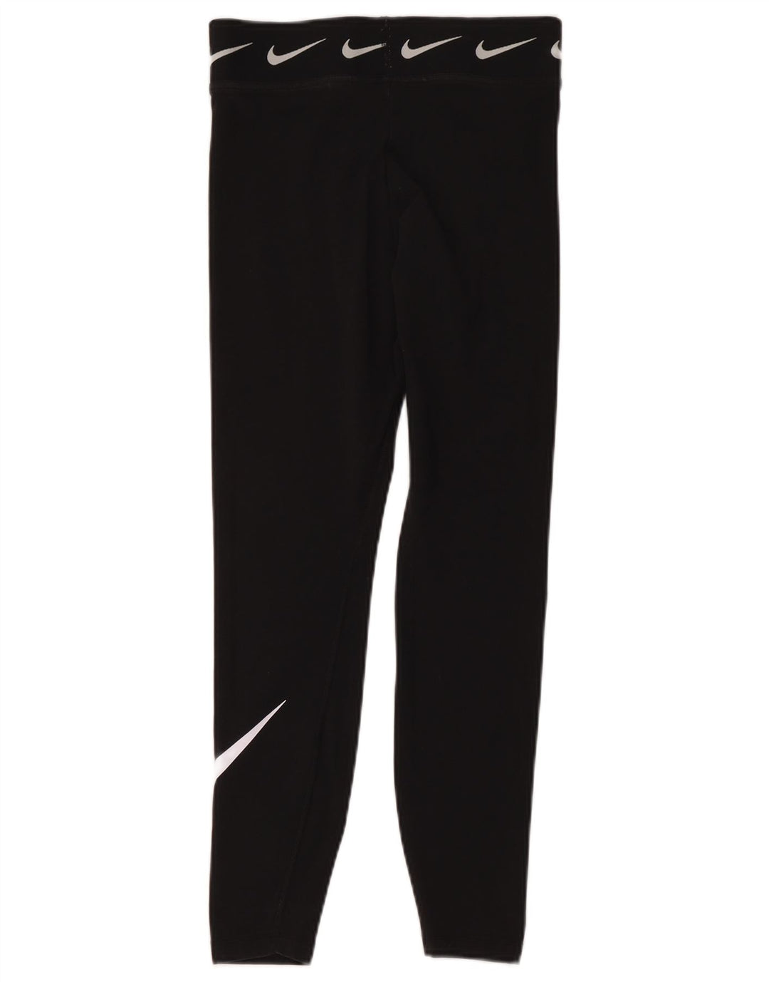 Nike Womens Graphic Crop Leggings UK 12 Medium Black Cotton