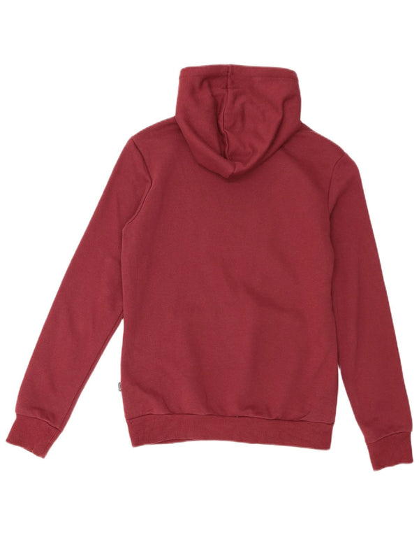 Puma Womens Hoodie Jumper UK 10 Small Burgundy Cotton