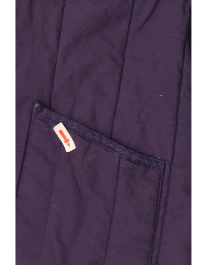 Fat Face Womens Quilted Jacket UK 18 XL Navy Blue Cotton