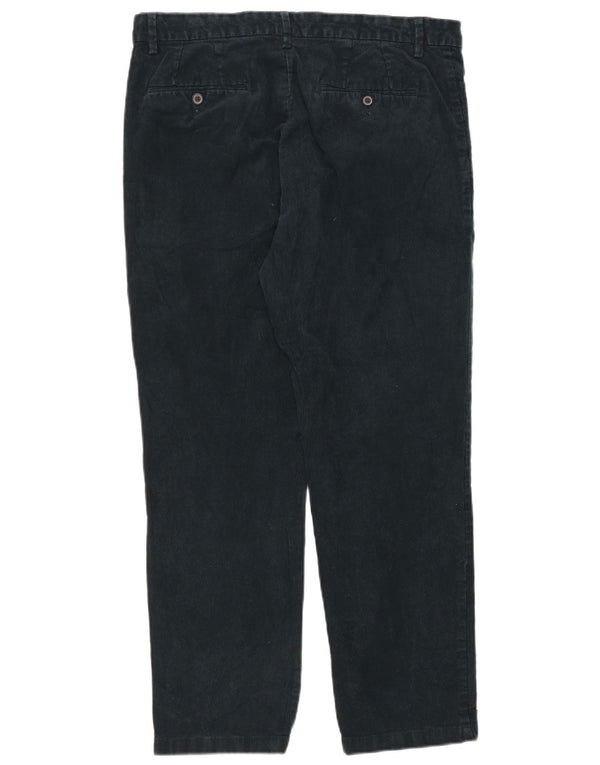 Marks & Spencer Mens Straight Regular Corduroy Trousers W36 L29 Green