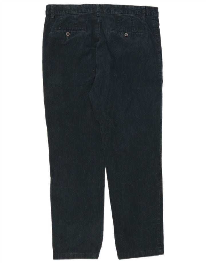 Marks & Spencer Mens Straight Regular Corduroy Trousers W36 L29 Green