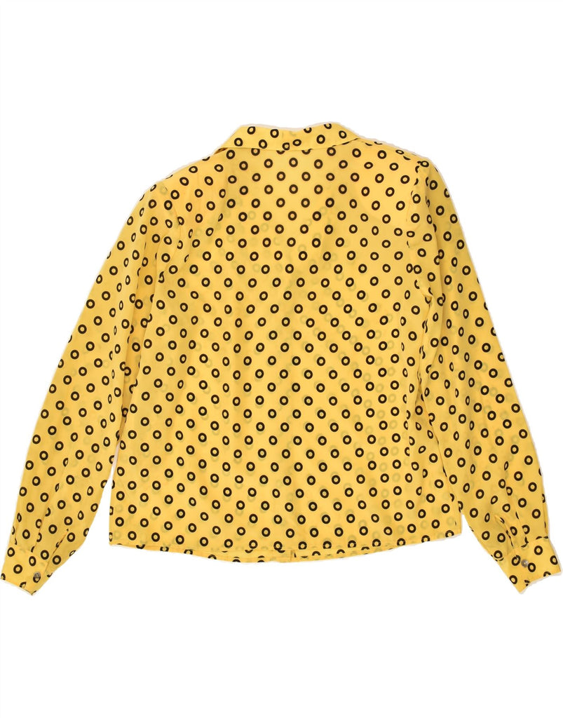 VINTAGE Womens Shirt Blouse UK 16 Large Yellow Spotted | Vintage Vintage | Thrift | Second-Hand Vintage | Used Clothing | Messina Hembry 