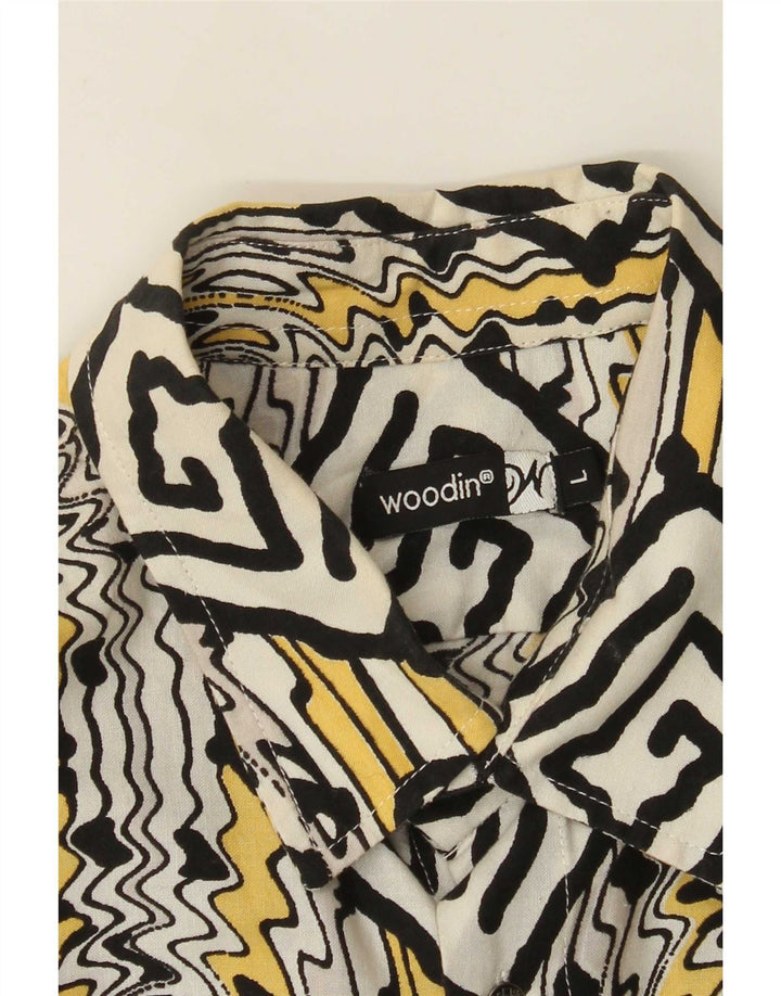 Woodin Mens Shirt Large Multicoloured Geometric