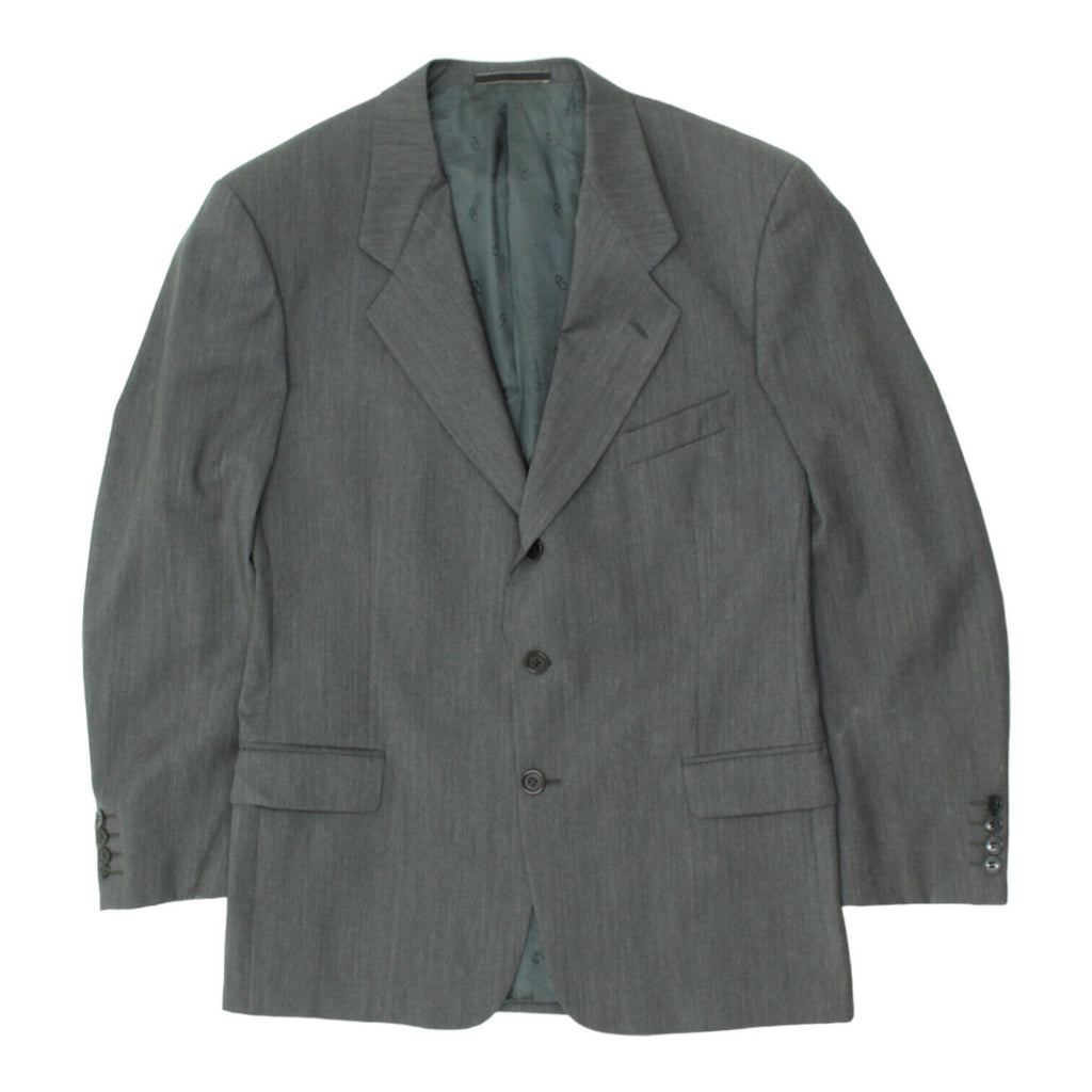 Christian Dior Mens Grey Wool Blazer Jacket | Vintage High End Designer Suit VTG | Vintage Messina Hembry | Thrift | Second-Hand Messina Hembry | Used Clothing | Messina Hembry 