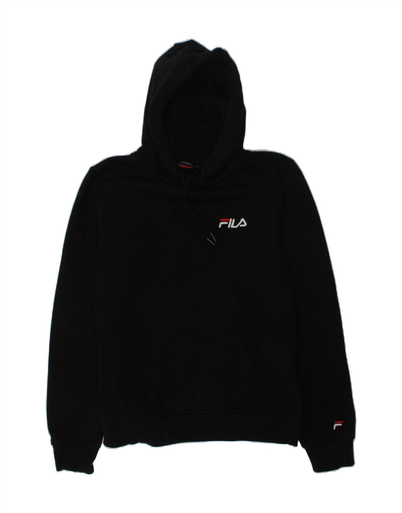 FILA Boys Hoodie Jumper 14-15 Years Black Cotton | Vintage Fila | Thrift | Second-Hand Fila | Used Clothing | Messina Hembry 