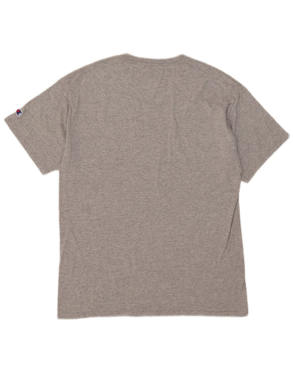 Champion Mens DePAUL Graphic T-Shirt Top Large Grey Cotton