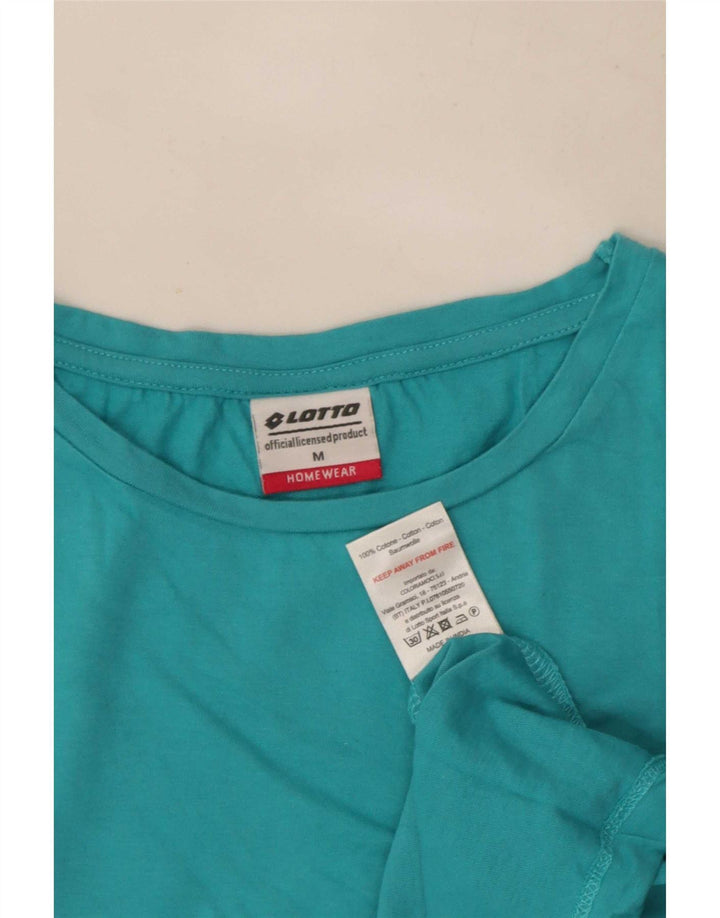 Lotto Womens T-Shirt Top UK 14 Medium Blue Cotton