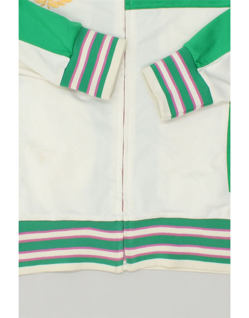 VINTAGE Womens Tracksuit Top Jacket UK 14 Large Green Colourblock | Vintage Vintage | Thrift | Second-Hand Vintage | Used Clothing | Messina Hembry 