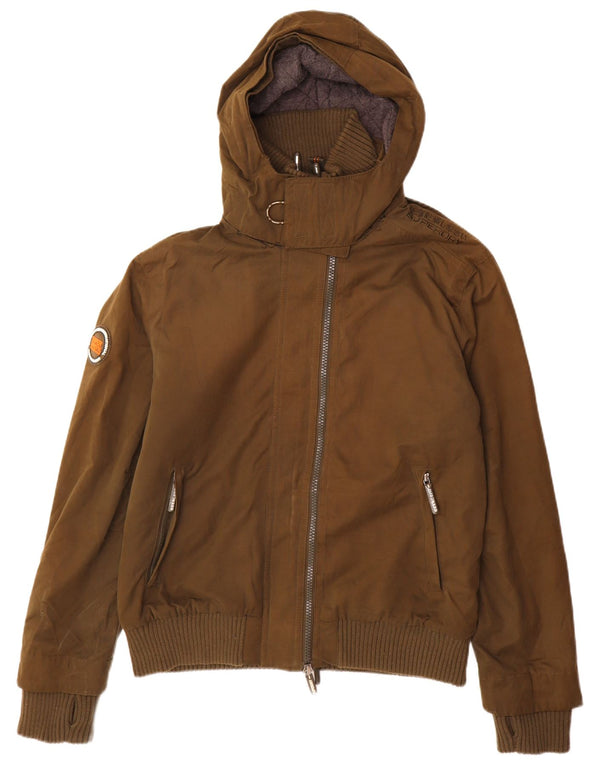 Superdry Mens Windbomber Hooded Windbreaker Jacket UK 44 2XL Khaki