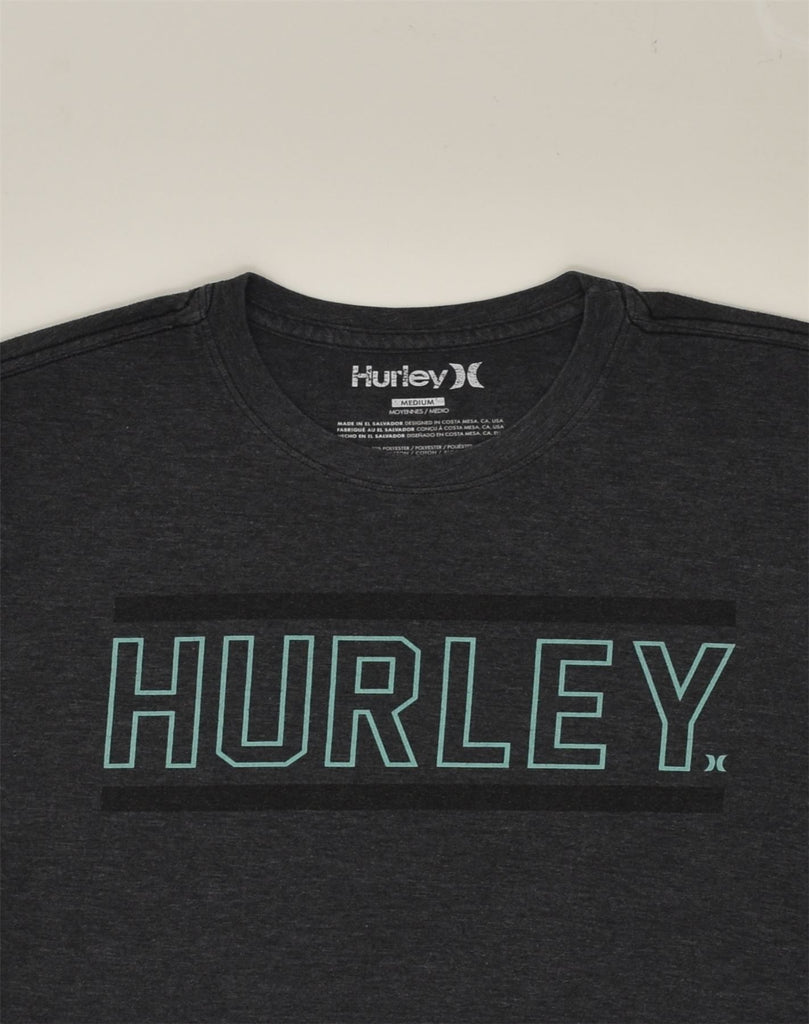 HURLEY Mens Graphic T-Shirt Top Medium Grey Cotton | Vintage Hurley | Thrift | Second-Hand Hurley | Used Clothing | Messina Hembry 