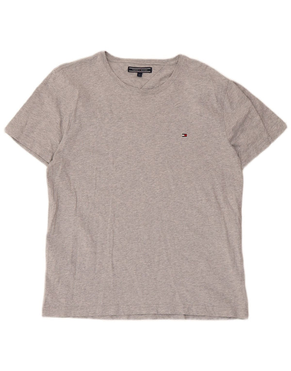 Tommy Hilfiger Womens T-Shirt Top UK 16 Large Grey Cotton