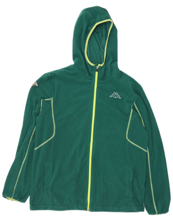 KAPPA Mens Hooded Fleece Jacket UK 40 Large Green