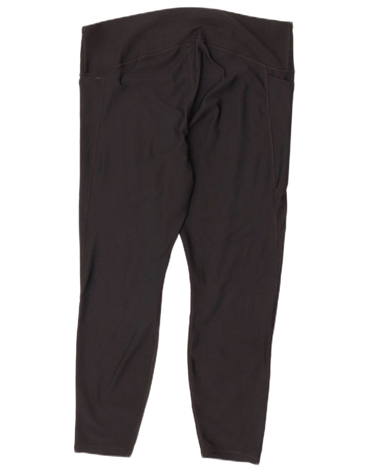 Under Armour Womens Capri Leggings UK 20 2XL Black Polyester