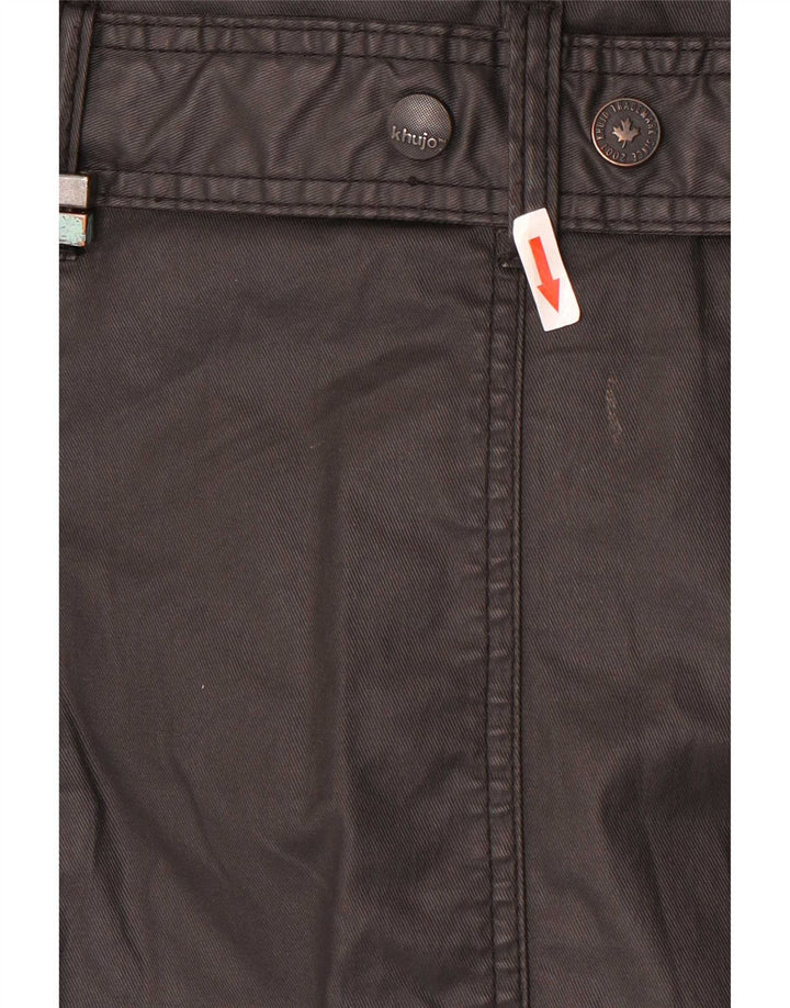 KHUJO Womens Trench Coat UK 18 XL Black Polyester