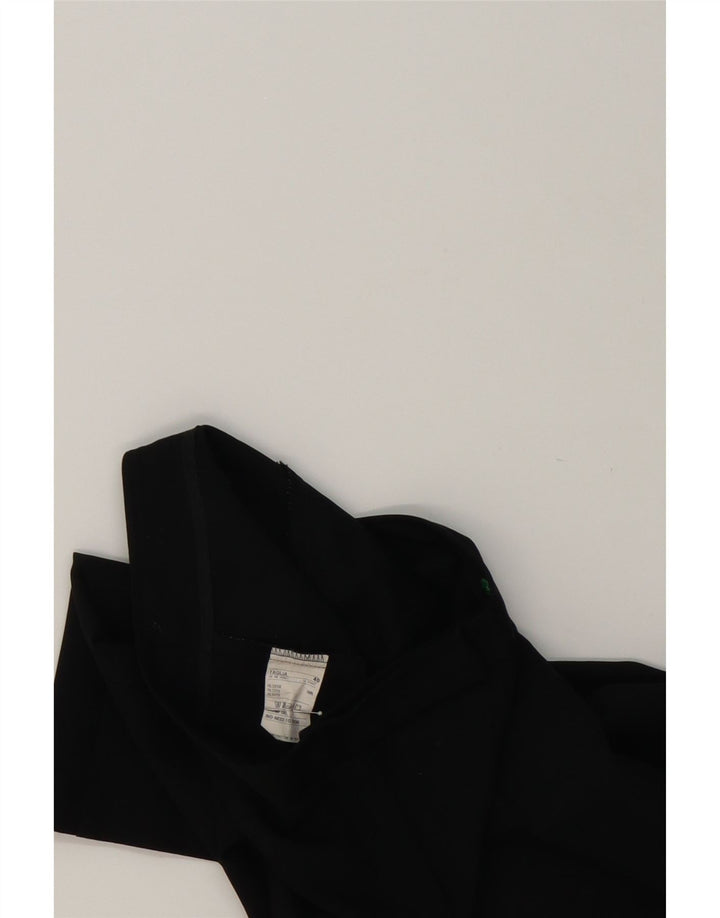 BENETTON Womens Flare Casual Trousers IT 40 Small W28 L32 Black Polyester Vintage Benetton and Second-Hand Benetton from Messina Hembry 