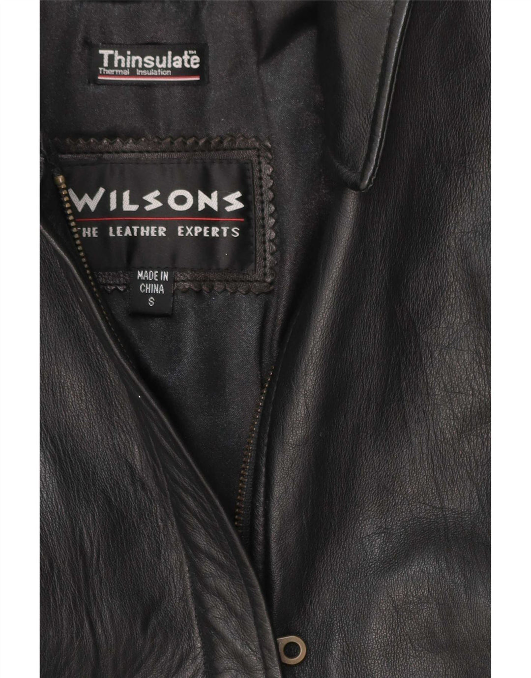 Wilsons Womens Leather Jacket UK 10 Small Black Classic