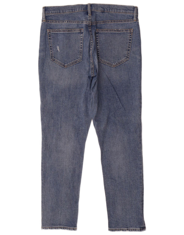 Gap Womens Girlfriend Distressed Slim Jeans W28 L27 Blue Cotton