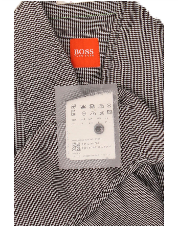 Hugo Boss Mens Shirt Small Grey Pinstripe Cotton