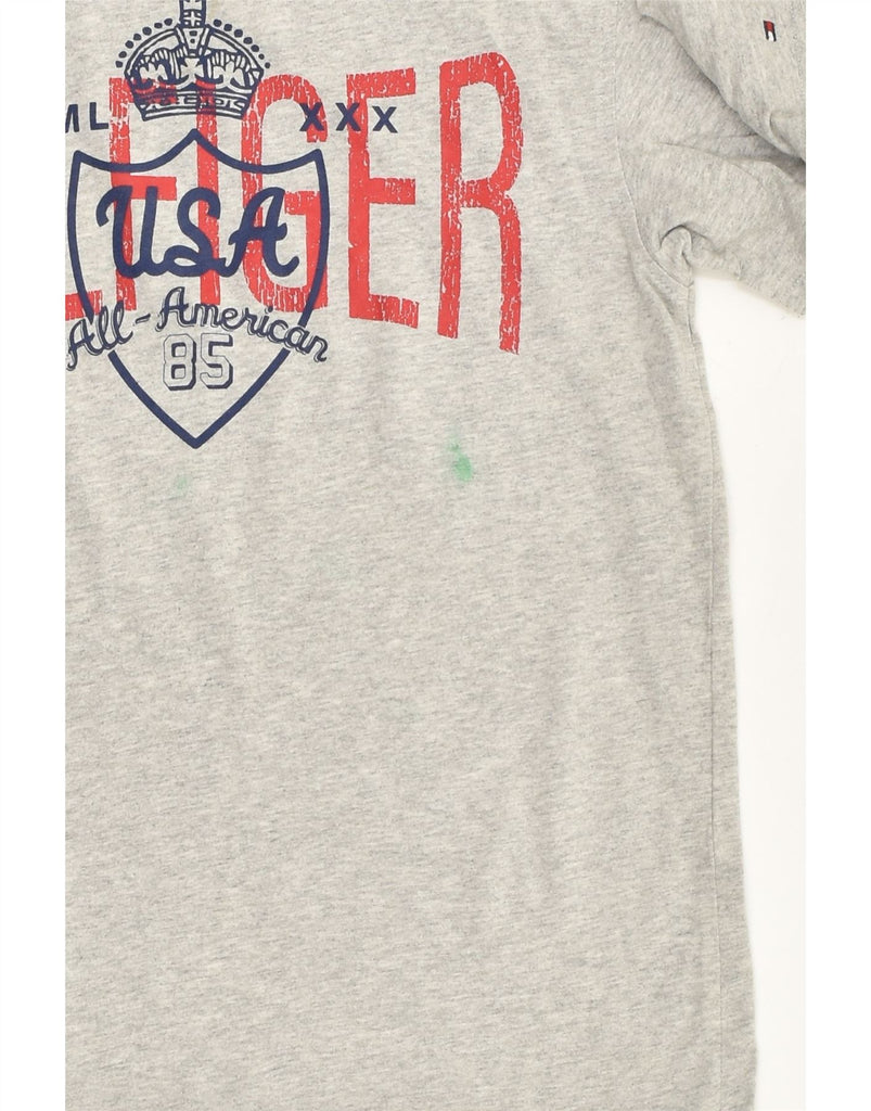 TOMMY HILFIGER Boys Graphic T-Shirt Top 12-13 Years Medium Grey Cotton | Vintage Tommy Hilfiger | Thrift | Second-Hand Tommy Hilfiger | Used Clothing | Messina Hembry 