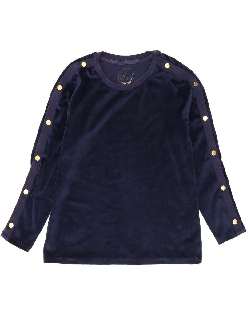 MICHAEL KORS Womens Velour Full Tracksuit UK 12 Medium  Navy Blue Vintage Michael Kors and Second-Hand Michael Kors from Messina Hembry 