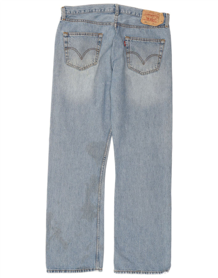 Levi's Mens 501 Straight Jeans W36 L32 Blue Cotton