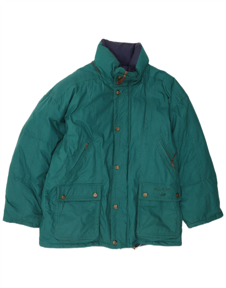White Stag Mens Padded Jacket UK 42 XL Green Cotton