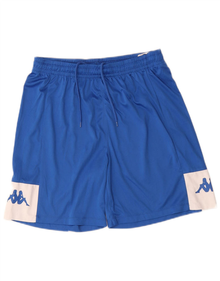 Kappa Boys Graphic Sport Shorts 15-16 Years Medium Blue Colourblock