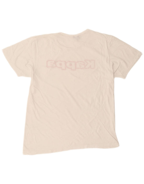 Kappa Mens Graphic T-Shirt Top XL White Cotton