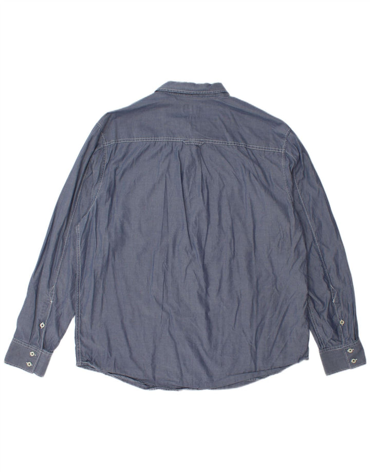 Tommy Bahama Mens Modern Fit Shirt XL Blue Lyocell