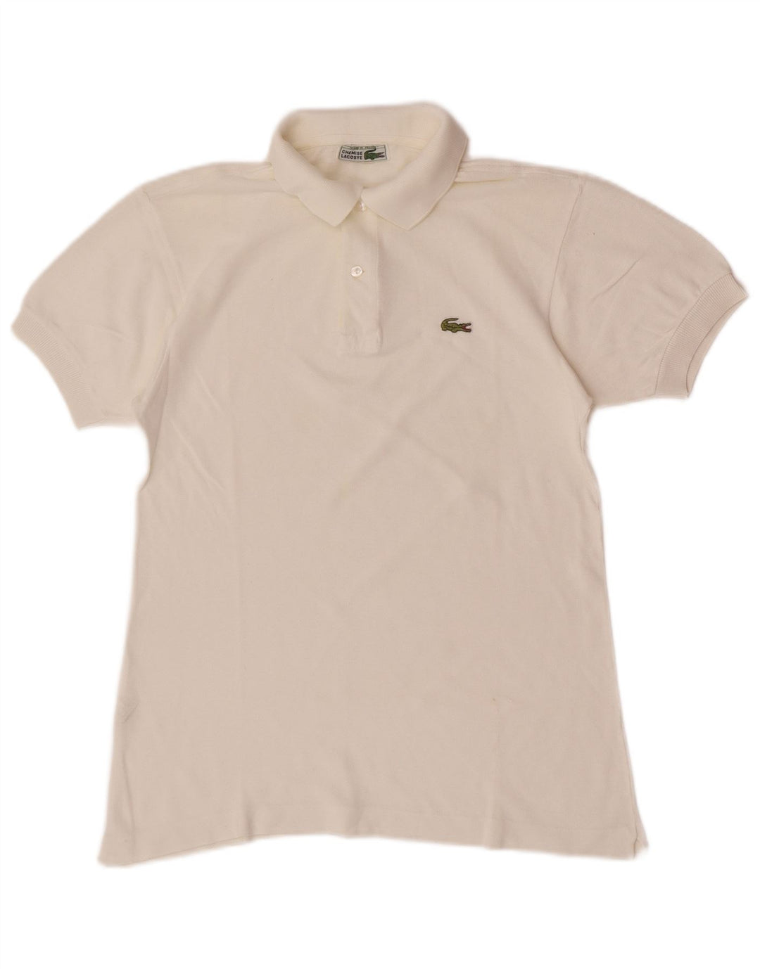Lacoste Mens Polo Shirt Size 3 Small White Cotton