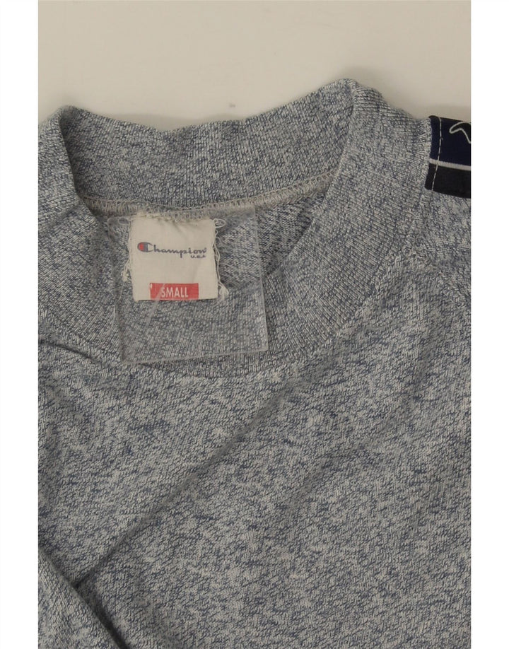 Champion Mens Graphic T-Shirt Top Small Blue Flecked
