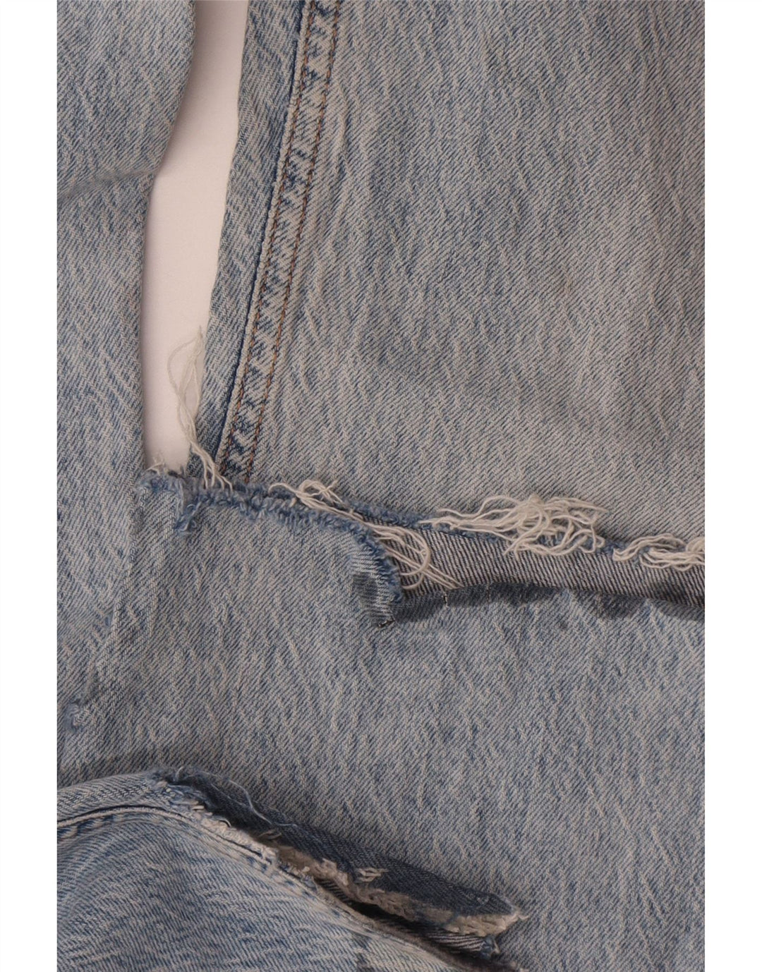 Zara Womens Distressed Straight Jeans EU 38 Small W28 L29 Blue Cotton