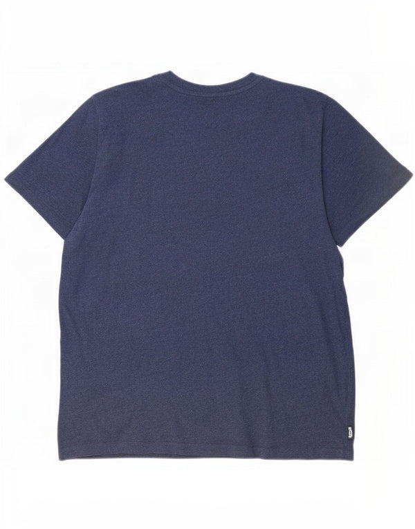 Superdry Mens Graphic T-Shirt Top 2XL Blue Colourblock Cotton