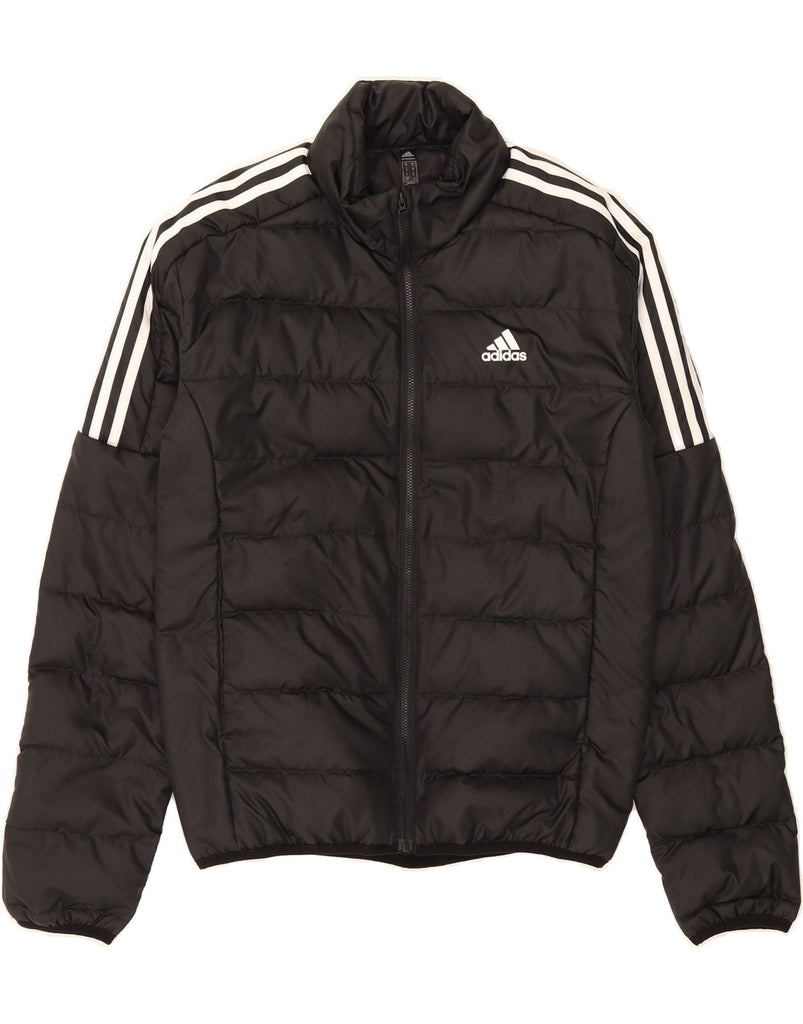 ADIDAS Mens Padded Jacket UK 36 Small Black Polyester Vintage Adidas and Second-Hand Adidas from Messina Hembry 