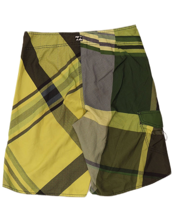 BILLABONG Mens Graphic Swimming Shorts Medium Khaki Colourblock Polyester