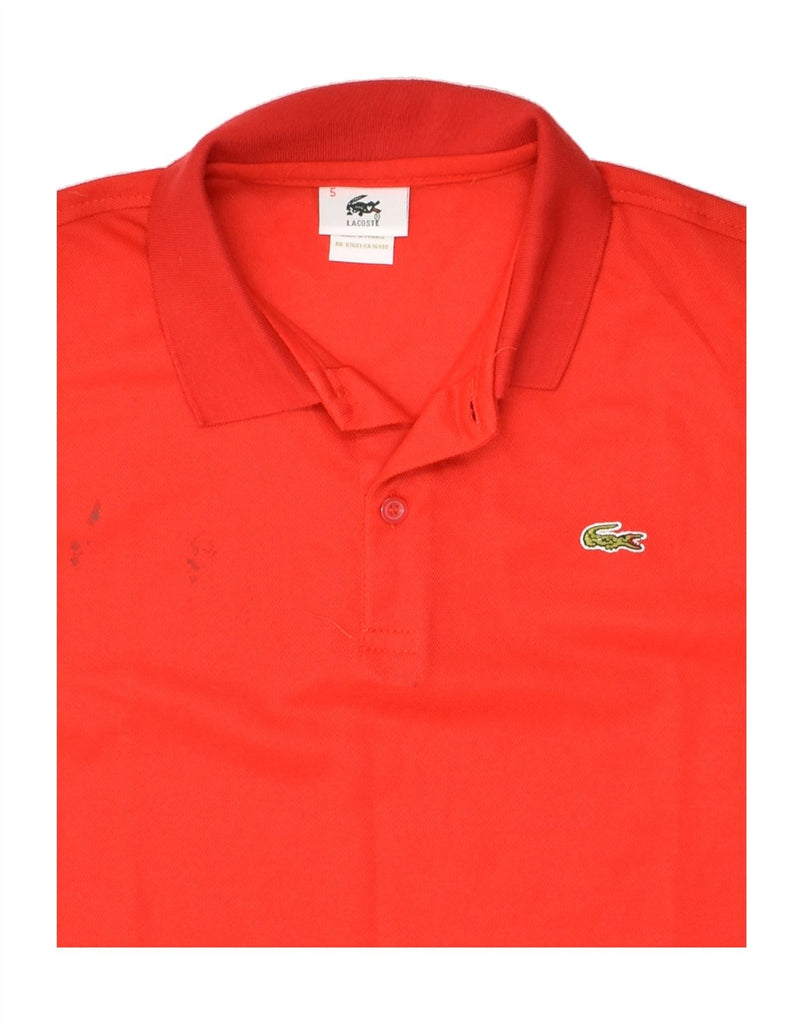 LACOSTE Mens Polo Shirt Size 5 Large Red Cotton | Vintage Lacoste | Thrift | Second-Hand Lacoste | Used Clothing | Messina Hembry 