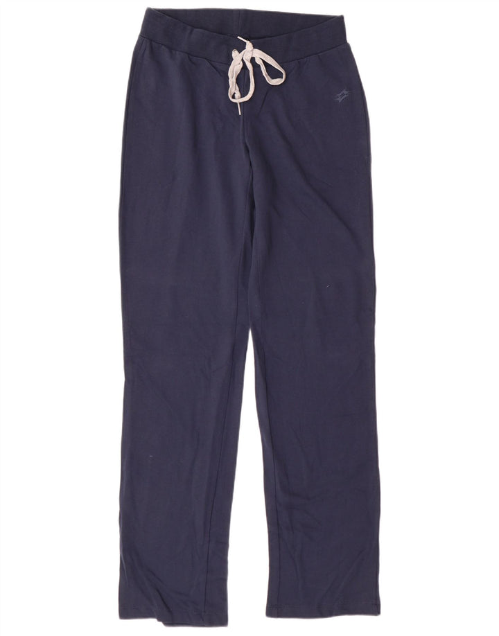 LOTTO Womens Tracksuit Trousers UK 8 Small  Navy Blue Cotton