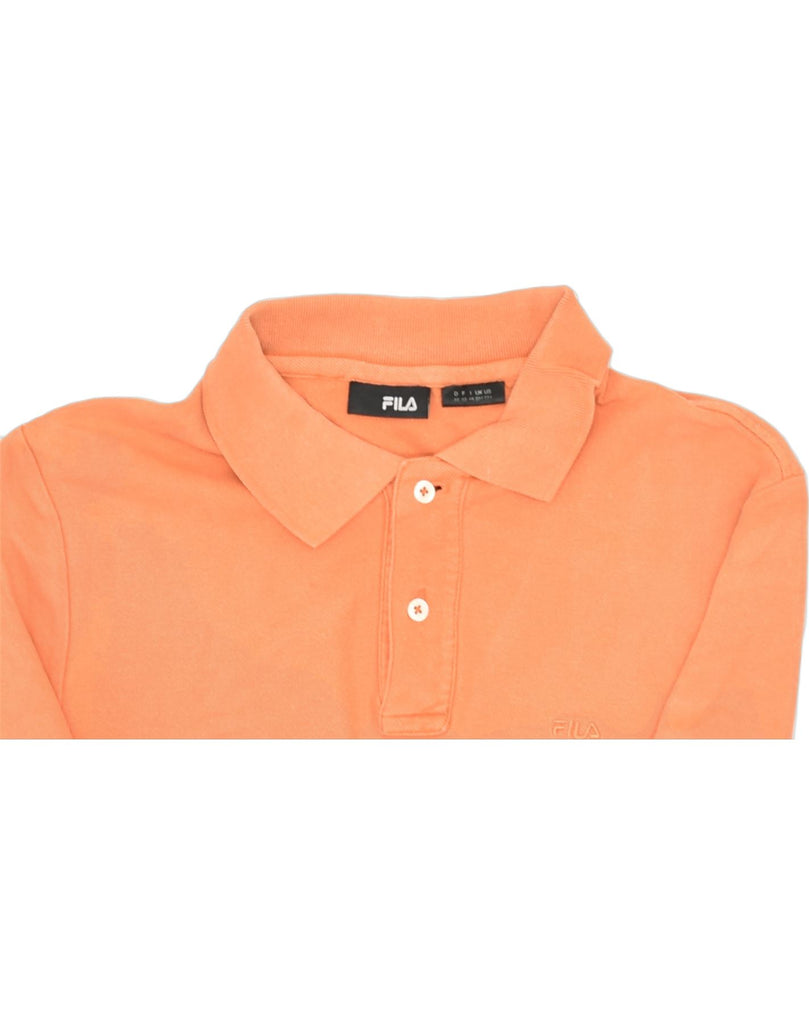 FILA Mens Polo Shirt Small Orange Cotton | Vintage | Thrift | Second-Hand | Used Clothing | Messina Hembry 