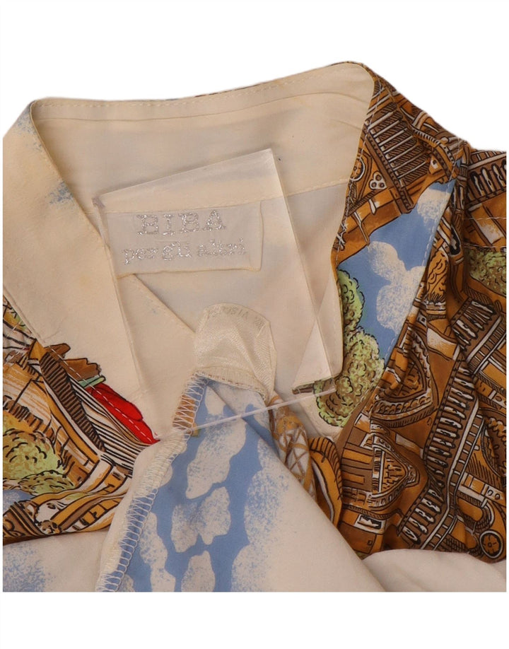 Biba Womens Abstract Pattern Shirt Blouse UK 18 XL Multicoloured Viscose