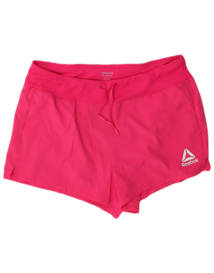 Reebok Womens Sport Shorts UK 18 XL Pink Polyester